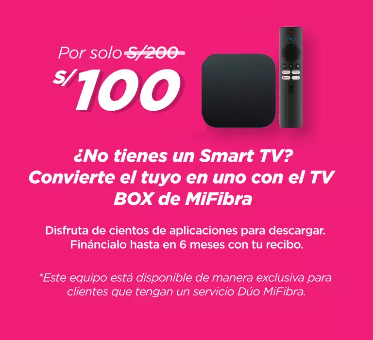 Convierte el tuyo en uno con el TV BOX de Mifibra