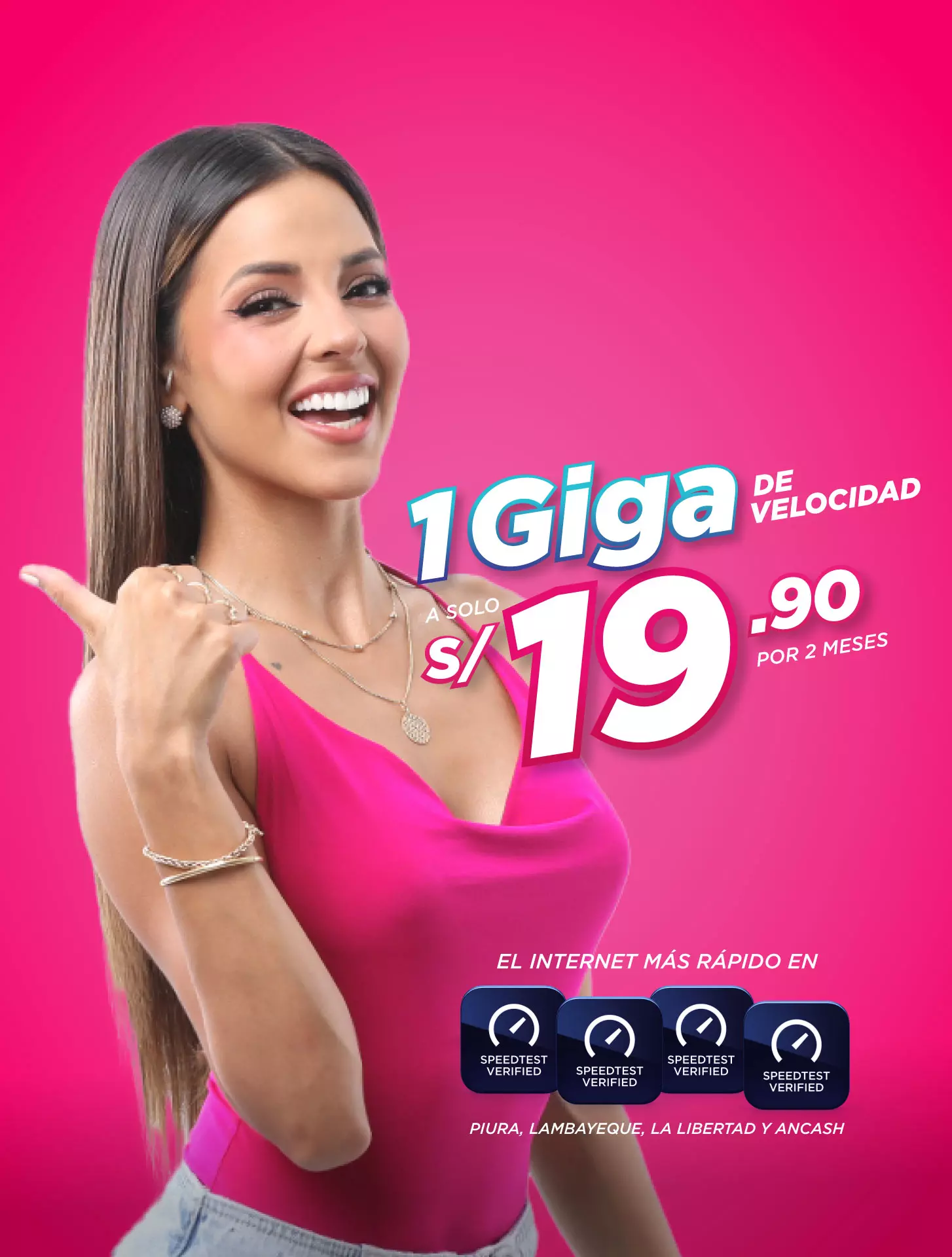 1gb de velocidad a solo S/19.90 por 2 meses