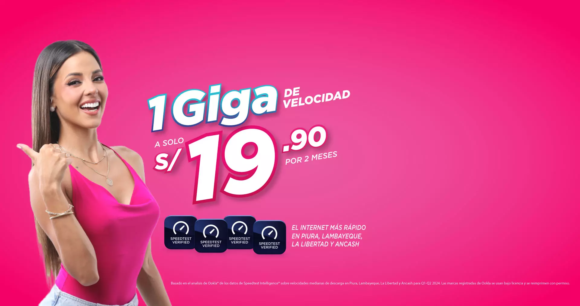 1gb de velocidad a solo S/19.90 por 2 meses