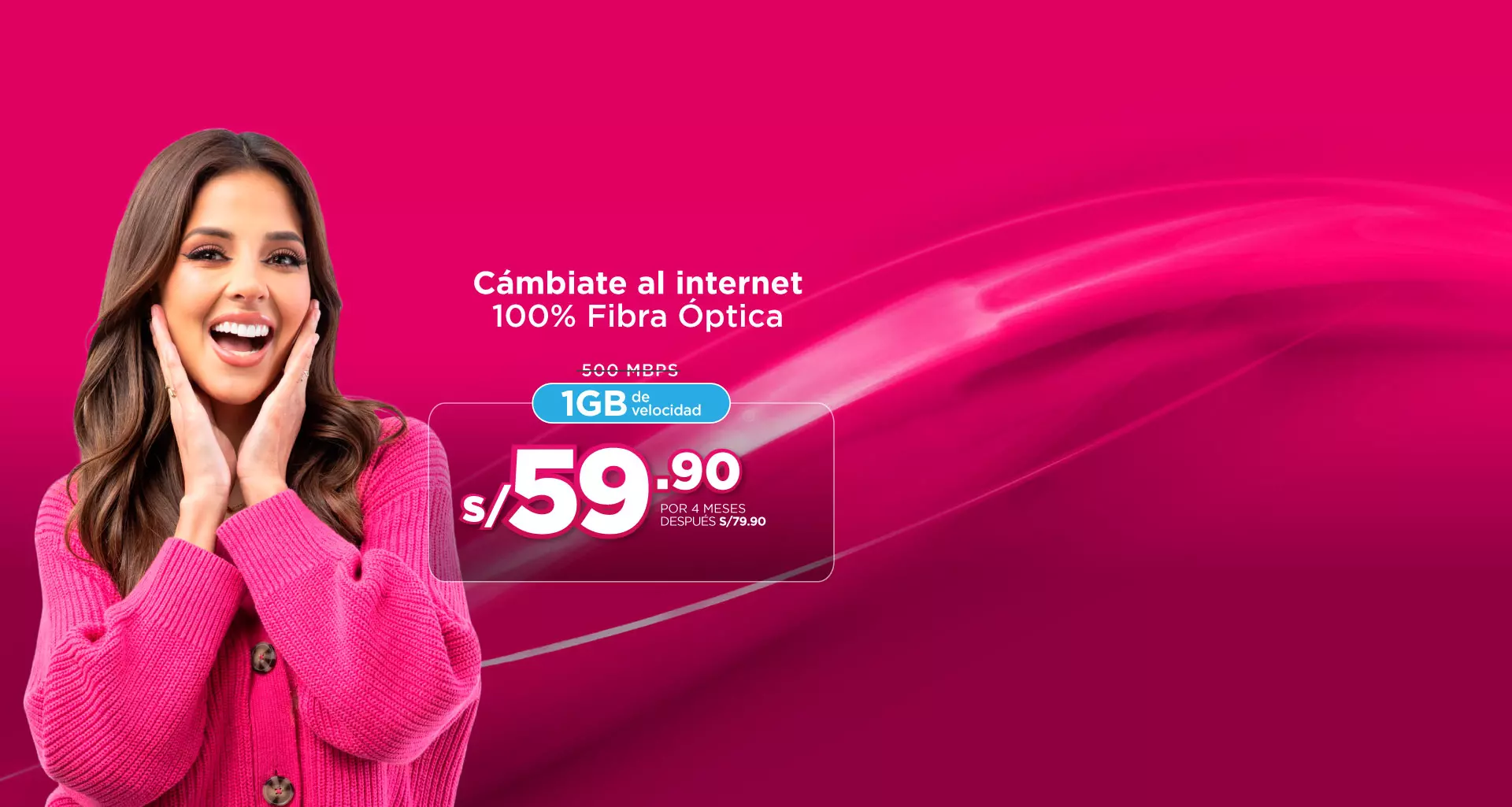 Cámbiate al internet 100% fibra óptica